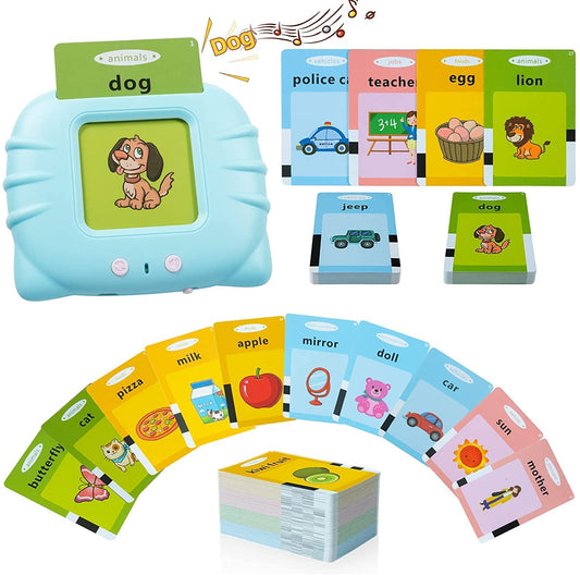 Talking Baby Double Sided Flash Cards Educational Toys for 1-4 Years Old